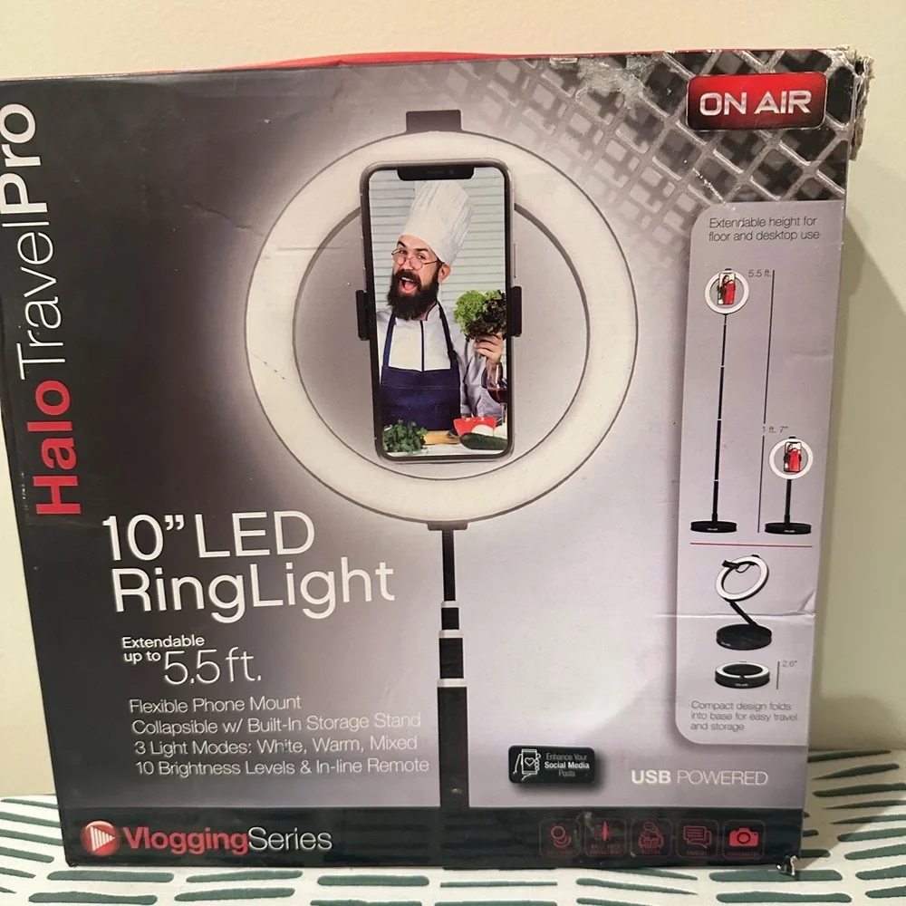 💡✨ Halo TravelPro 10” LED Ring Light – Vlogging Series ✨💡